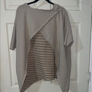 Vans Black and Striped Knit Detail poncho with a hood